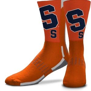 3 pairs- Syracuse Orange Athletic crew Socks, unisex, size large 10-13